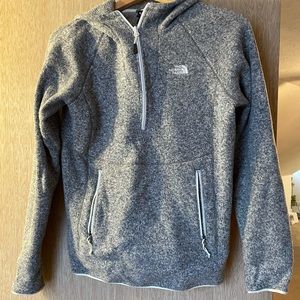 North face fleece hooded sweatshirt
